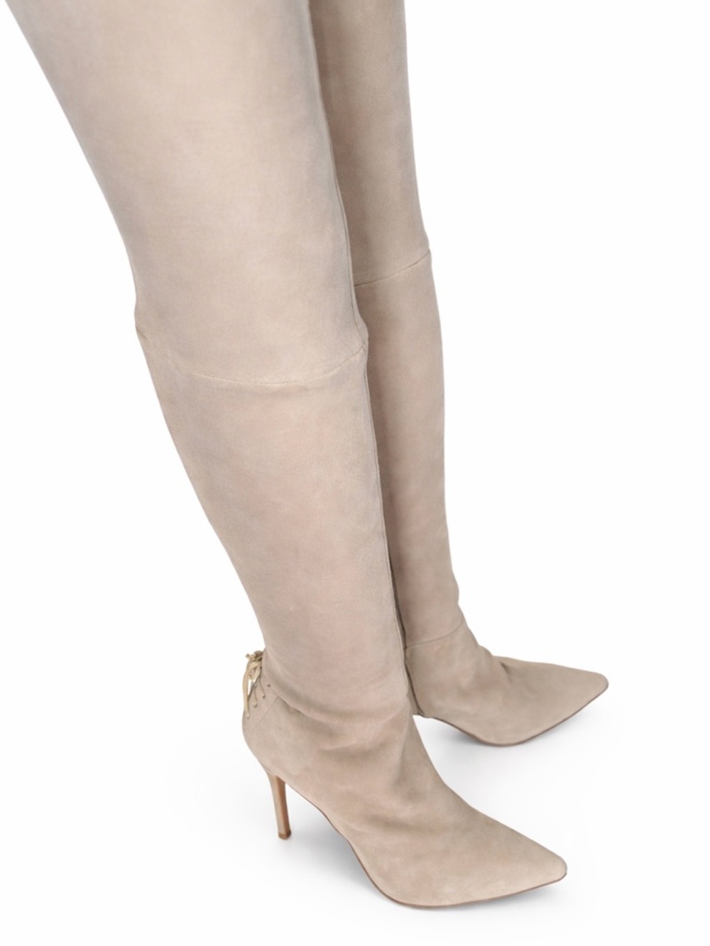 Like New Pour La Victoire Caterina Over-the-Knee Boots in Sandstone Nude